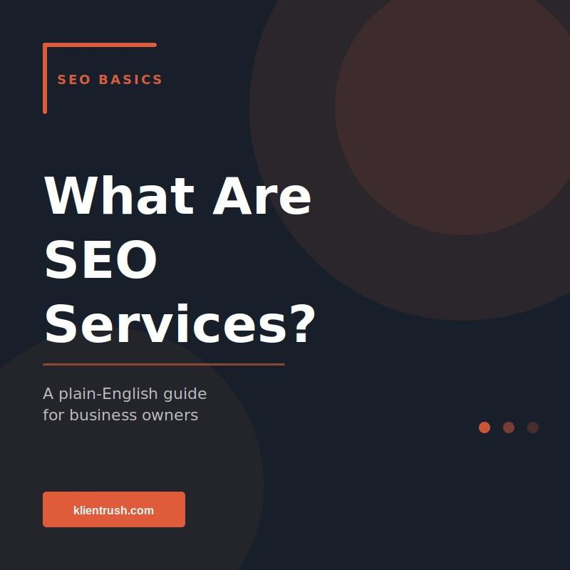 Featured graphic explaining what SEO services are